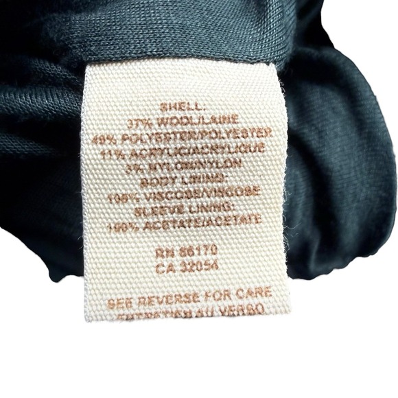 Free People Womens Blazer Size 2 Herringbone Tweed Wool Blend Grey Jacket Casual - Picture 4 of 7